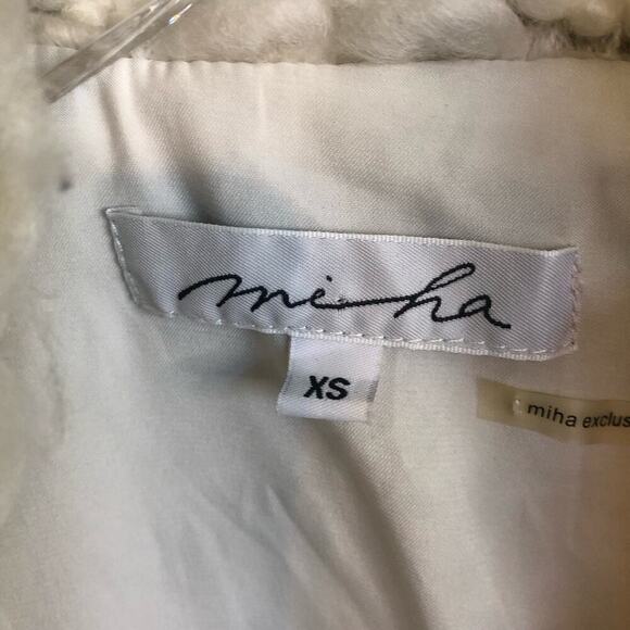 Miha White Wool Blend Suede Vest Women's Size XS Lagenlook Winter Penny Lane - Picture 4 of 9
